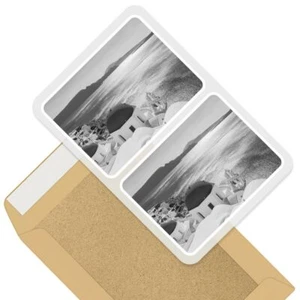 2 x Rectangle Stickers 10cm BW - Santorini Island Landscape Greece #37192 - Afbeelding 1 van 9