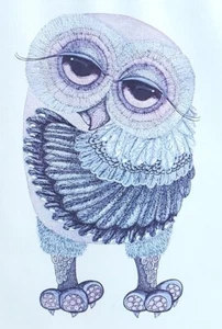 Vintage 1970's Glenn Heath Ruffed Owl Print 5" x 7" - Framed - Picture 1 of 3