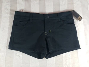 CONVERSE Girls Black Stretch Knit 5 Pocket Embroidered Logo Shorts L 12 13 Y NWT - Picture 1 of 10