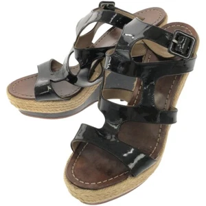 Christian Louboutin Sandalen schwarz Lack Riemchen Espadrilles Damen Gr. 38 - Bild 1 von 5