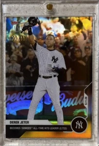 2020 TOPPS NOW CHROME #9 DEREK JETER ALL-TIME HITS LEADER REFRACTOR 32/99 - Picture 1 of 1