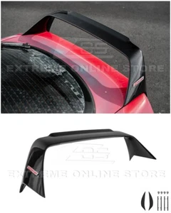 MUGEN GLOSSY BLACK Rear Wing Spoiler Red Emblem Pair For 94-01 Acura Integra DC2 - Picture 1 of 23