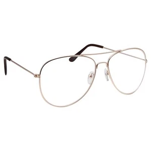 Gafas de moda con marco dorado para aviador lentes transparentes sin receta UV400 - Imagen 1 de 4