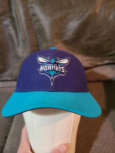 Charlotte Hornets NBA Adidas Adjustable Cap Hardwood Classics Teal Purple - Picture 1 of 5