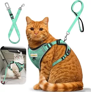 Juego de arnés y correa para gato para pasear gato y perro pequeño arnés suave mediano - Imagen 1 de 2