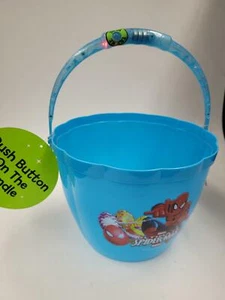 Marvel Spiderman Bucket , Pail with Light Up Handle  Children’s Toy : Ages 3 + - Picture 1 of 1