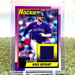 KRIS BRYANT 2025 TOPPS SERIES 1 #T90R-KB 1990 BAT RELIC ROCKIES TEAM COLOR - Picture 1 of 2
