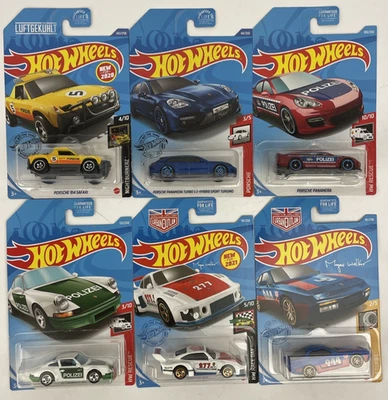 Lot of 6 HOT WHEEL PORSCHE 911 FJV41 WHITE GREEN Red  POLIZEI 944 Turbo 935 - Image 1 of 4