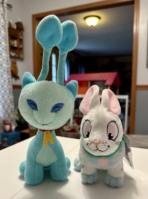 NEOPETS Lot Of 2 2002 Blue Aisha & 2007 Striped Cybunny Rabbit Plush W/tag - Image 1 of 4