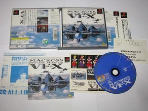 Macross Digital Mission VF-X Playstation PS1 Japan +obi reg sticker US Seller - Picture 1 of 9