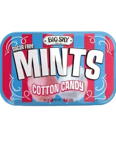 Big Sky 1.76 oz Tin COTTON CANDY MINTS Sugar Free EXP 11/26 , BUY 1, 3 OR 6 - Picture 1 of 3
