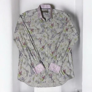 ETRO Milano Floral/Birds Printed Shirt Long Sleeve Button Up Men’s Size 42 - Picture 1 of 22