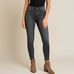 AG Adriano Goldschmied Neu ohne Etikett The Mila Ankle High Rise Skinny Jeans Gr. 26 in Grau - Bild 1 von 12