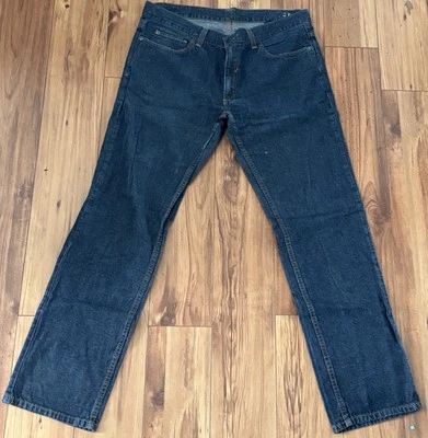 Jeans de mezclilla ajustados John Henry 100 % algodón azul oscuro 36x32 Foto 1 de 3