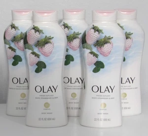 5 x 22 oz Olay Fresh Outlast Strawberry Body Wash - Picture 1 of 1