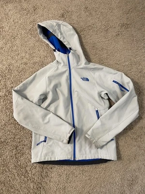 The North Face Jacket Mens Small Gray Softshell Hooded Fleece Lined Full Zip - Image 1 of 4
