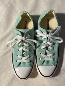 Converse Mint Green Low Top Sneakers, Women’s Sz. 8, Men’s Sz. 6 - Picture 1 of 9