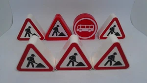 7X Lego Duplo Sign Road Construction Bus Stop - Picture 1 of 2