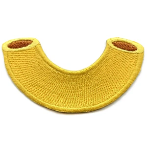 Aufnäher zum Aufbügeln Makkaroni Nudeln bestickt - Bild 1 von 2