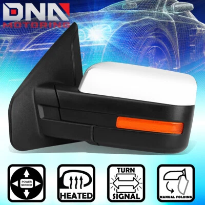 PARA FORD F150 2004-2014 IZQUIERDO MOTORIZADO+CALENTADOR+LED INTERMITENTE ESPEJO RETROVISOR LATERAL CROMADO Foto 1 de 4