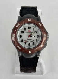 Vintage Freestyle 35mm Gray/Brown Quartz Watch w/Buckle Band & Battery - Picture 1 of 11