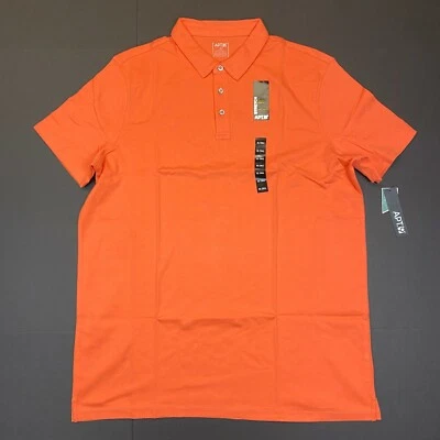 Мужские большие и высокие Apt. 9 Твердый современный крой рубашка-поло - свежий лосось - XLT - Изображение 1 из 3