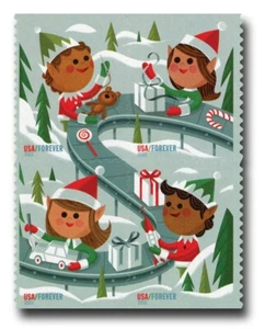 ELFOS DE VACACIONES - 2022 - Bloque de 4 - MNH - Scott #5722-5725 - Imagen 1 de 2
