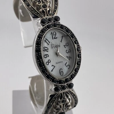 VIVANI Womens Watch Pearl Look Dial 24mm Two Tone Case Bangle Band Quartz - Image 1 of 4