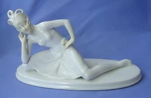 ART DECO ROSENTHAL STYLE SIAM LADY BALI DANCER GERMANY 7" figurine marked - Picture 1 of 9