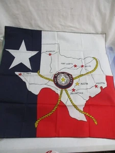 New Vintage State Of Texas Bandana Western Handkerchief Cotton- USA - Picture 1 of 6
