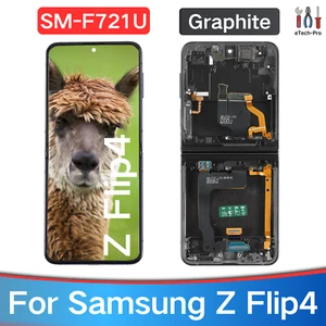 Graphite For Samsung Galaxy Z Flip4 SM-F721U Display Screen Assembly Replacement - Picture 1 of 9