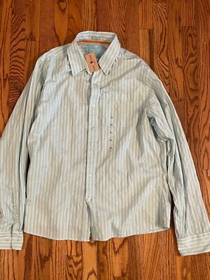 Duck Head Shirt Mens XXL 2XL Aqua Blue Long Sleeve Athletic Fit Made Hong Kong - Image 1 of 4