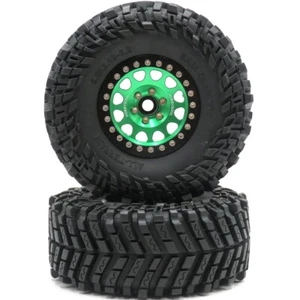 2x RC 2.2 Tires Tyre 127mm & 2.2 Beadlock Wheels For RC Mud Cralwer TRX4 SCX10 - Picture 1 of 17