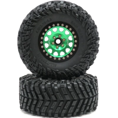2x RC 2.2 Tires Tyre 127mm & 2.2 Beadlock Wheels For RC Mud Cralwer TRX4 SCX10 - Image 1 of 2