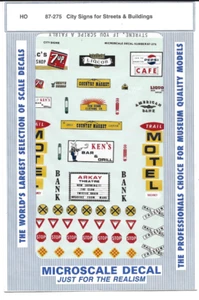 Microscale City Signs for Streets & Buildings, Decals in 1/87 275 'Sealed' - Picture 1 of 1