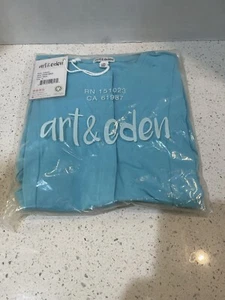 Art And Eden Size 10 Girls Elena Blue Dress Organic - Picture 1 of 7