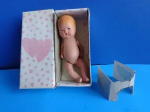 4" BISQUE BABY PUPPE - KERR & HINZ OVP 40er - Bild 1 von 7
