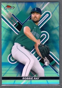 2022 Topps Finest Robbie Ray Blue Aqua Vapor Refractor #/250 Mariners SP - Picture 1 of 2