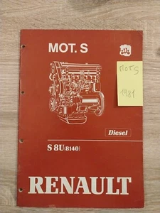 Manuel Reparation RENAULT Mot S Moteur S 8U 8140 Diesel 2445 Cm3 Revue Technique - Picture 1 of 8