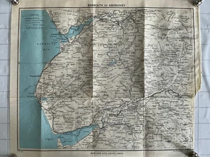 BARMOUTH to ABERDOVEY - 1960 Vintage County Map Wales DOLGELLEY MALLWYD DAROWEN - Picture 1 of 6