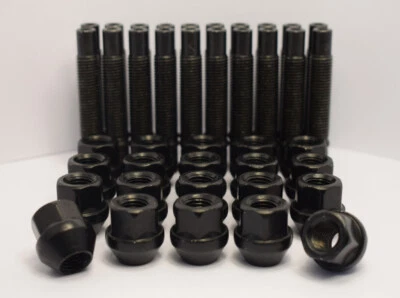 M12 x 1.5 82mm Stud Conversion Kit for Skoda (Black) - Image 1 of 4