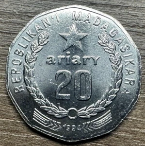 Madagascar 20 ariary Commemorative FAO; motto B 1994 Third Republic Nickel clad - Picture 1 of 2