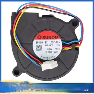 1 PCS  SUNON Fan EF50151BX-1L02C-S99  DC12V 1.86W 5015 5CM 4 WIRE turbofan  fan - Picture 1 of 1