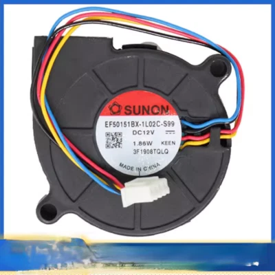 1 PCS SUNON Fan EF50151BX-1L02C-S99 DC12V 1.86W 5015 5CM 4 WIRE turbofan fan - Image 1 of 2