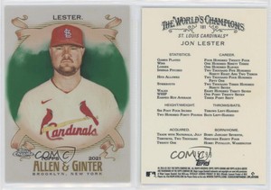 2021 Topps Allen & Ginter's Chrome Green Refractor /99 Jon Lester #181