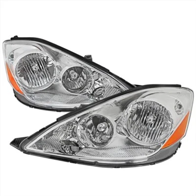 Faros cromados para Toyota Sienna 06-10 con reflector ámbar estilo de fábrica OE Foto 1 de 3