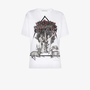 T-shirt CHRISTOPHER KANE Naturotica Adam Eve a maniche corte o lunghe bianca - Foto 1 di 2