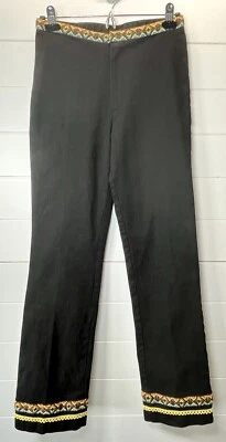 Pantalones Tracy Evans Limited Vintage Y2k Southwestern Boho Negro Bootcut 9 Foto 1 de 4