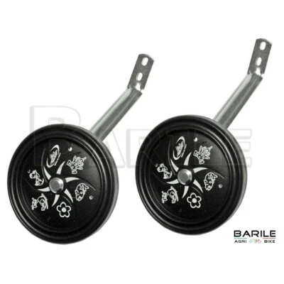 BARILEAGRIBIKE Coppia Stabilizzatori - Rotelle BICI 14 " - 2 Fori Bambino - Bambina