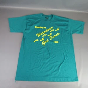 Vintage Girl Scouts 1996 T-Shirt Men's Size L Single Stitch Large Footprints - Picture 1 of 8
